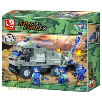 Конструктор Sluban M38-B0200 Армейский тягач (232 детали)